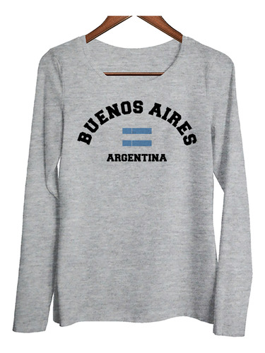 Remera Mujer Ml Buenos Aires Argentina Bandera Logo