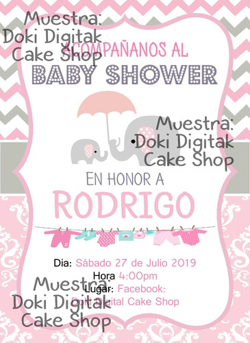 Invitación En Video De Elefantes Baby Shower