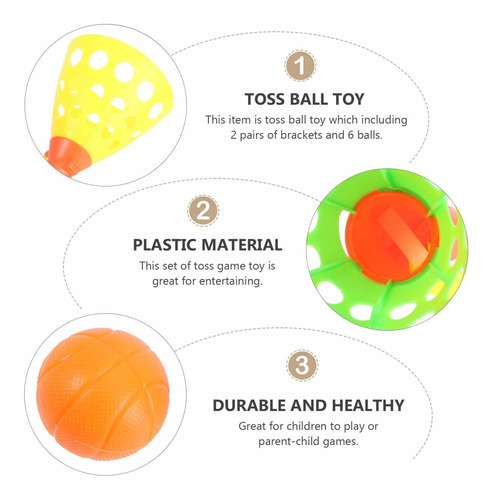 Besportble 2 Pairs Toss Chuck Ball Set Toy Children Kids