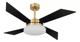 Ventilador De Teto Volare Dourado Vd50 Tech Preto Luxo 220v