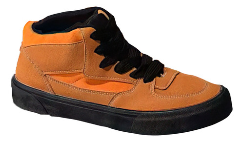 Zapatillas Hombre Modelo Skater Caña Alta Naranja 7644