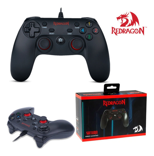 Control Mando Alambrico Redragon Saturn Usb Windows Ps3