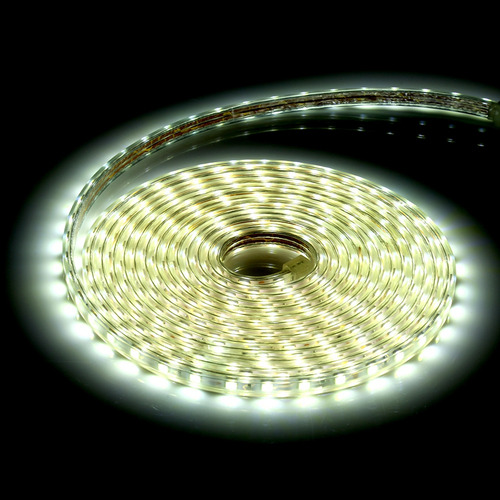 Tira Led Blanca De 5 M+enchufe Impermeable Smd 5050 60 Leds/