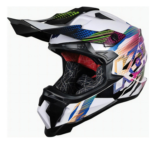 Casco Cross Kov Terra Rising Idol Blanco Motocross Enduro Tamaño del casco M (57-58 cm)