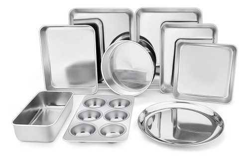 Teamfar Bakeware - Juego De 9 Moldes Para Hornear Horno Tost