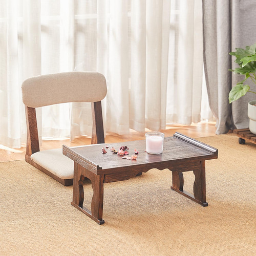Gzqwdc Mesa De Piso Japonesa Pequeña Mesa De Centro Y Mesa
