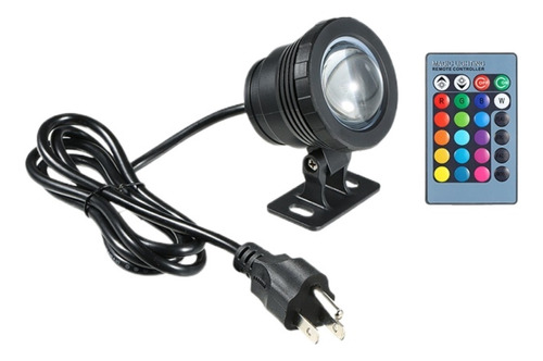 Luz Led Subacuática Rgb 20w Impermeable 16 Colores + Control