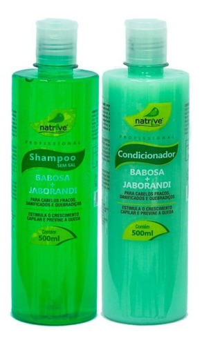 6 Shampoo + 6 Condicionador Babosa +jaborandi 500ml Natrive.