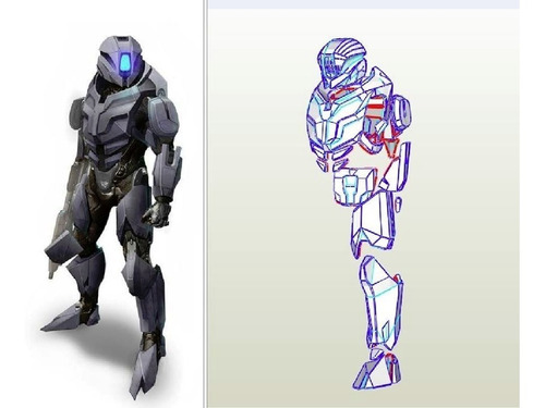 Halo 4 Perfect Armor - Cosplay Disfraz Plantillas Patrones