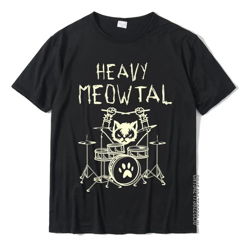 Idea De Regalo Con Música Metal De Gato, Divertida Camiseta