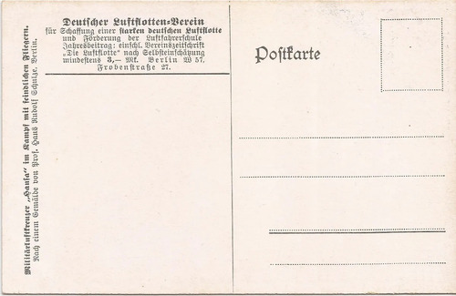 Postal Alemanha 1914 Dirigível Hanfa De Hans Rudolf Schulze