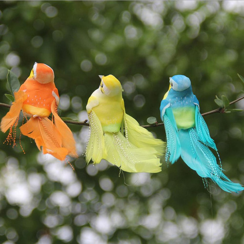 12 Piezas Coloridas Plumas De Espuma Artificial De Aves En