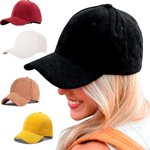 Gorros Visera - De Pana - Ajustables - Varios Colores