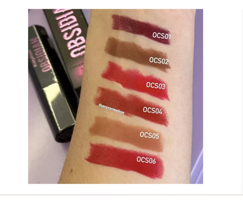 Creme de batom Satin Obsidian Ruby Rose Color Batom Batom Batom Batom Batom
