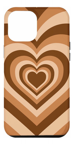  12 Pro Max Love Heart Coffee Latte Brown Pattern Valen...