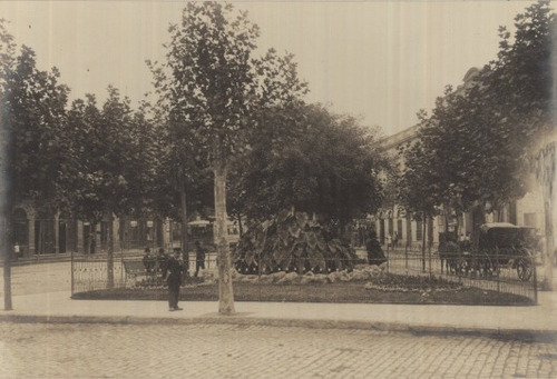 Plaza Araucho En 1910 Montevideo Antiguo - Lámina 45x30 Cm.
