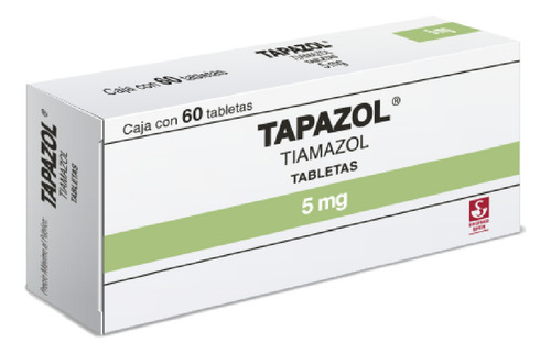 Tapazol Tableta 5 Mg, 60 Tabletas