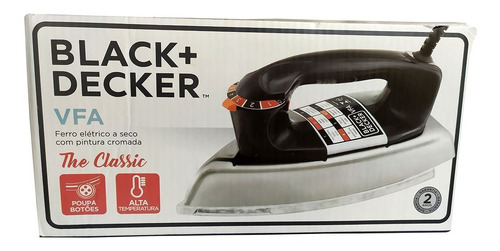 Imagem 6 de 7 de Ferro Passar A Seco Vfaeco5 Base Alumínio Black Decker 127v