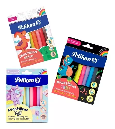 PLASTILINA PELIKAN C/10PZ NEON