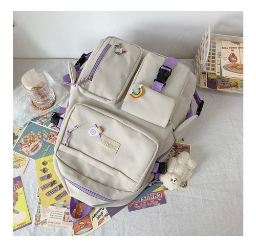 Mochila De Estudiante Impermeable Linda Informal Coreana