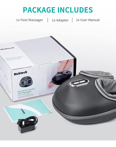 Masajeador De Pies Nekteck Shiatsu Con Calor, Compresión De