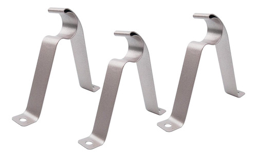 Suportes De Haste De Cortina Ajustável De 22mm Prata