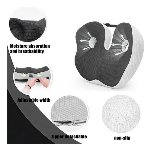 Cojín De Asiento Ergonómico De Espuma Para Glúteos Para Aliv