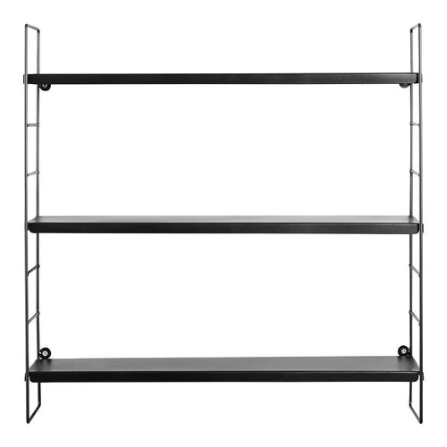 Estante Metalico 3 Niveles Negro 58x16x58cm