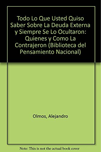 Libro Deuda Externa La De Olmos Gaona Alejandro Grupo Contin