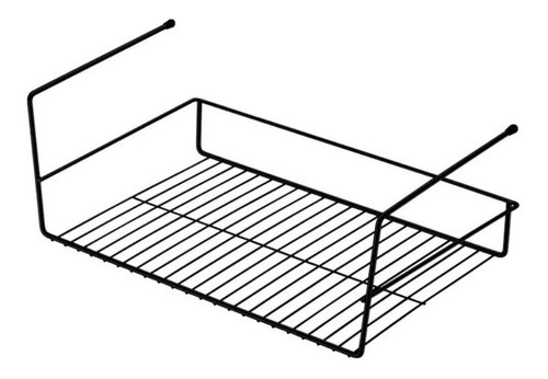 Organizador Suspenso Para Prateleira De Armário Preto Fosco Cor Preto