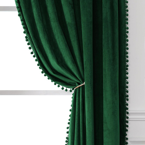 Cortinas De Terciopelo Para Dormitorio, Bloqueo Luz Solar, N