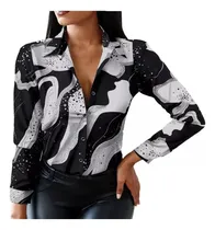 Comprar Blouse G Camisas De Manga Larga Con Cuello En V For Mujer A