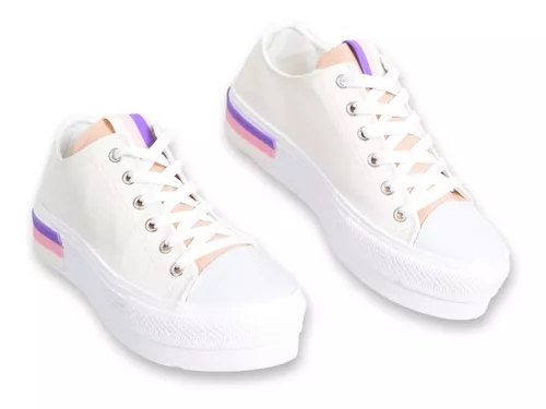 Zapatillas Urbanas Mujer Campus 3000 Plataforma Holograma