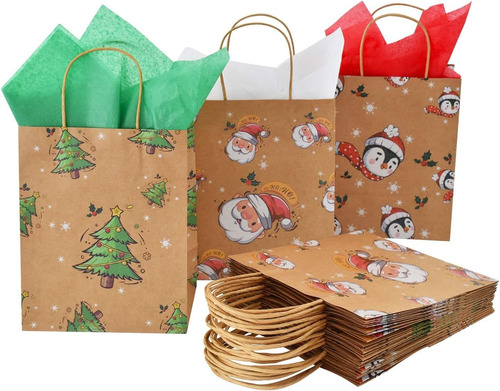 Gatherfun Bolsas De Regalo De Papel Kraft Coloridas Con Asas