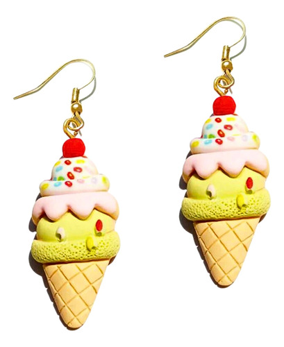 Aretes Pendientes Helados Chocolates De Resina Mujer Niñas