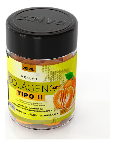 Colágeno Tipo 2 Uc-ii®, Vitamina C E Magnésio Tangerina