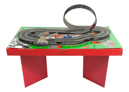 Pista Autos Eléctrica Recargable Maisto Tech Con Mesa Color Rojo