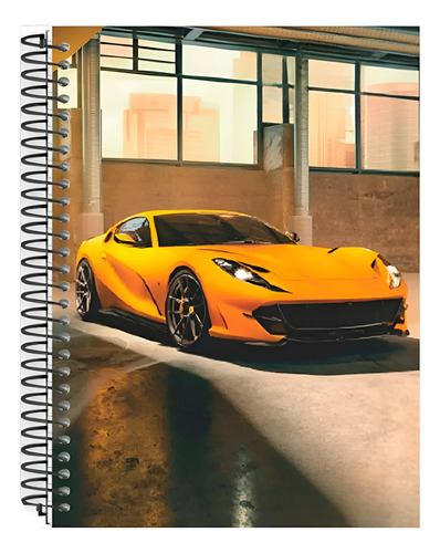 Caderno Speed Car Universitário 210 Folhas 15 Matérias 1 Un Cor F Amarela