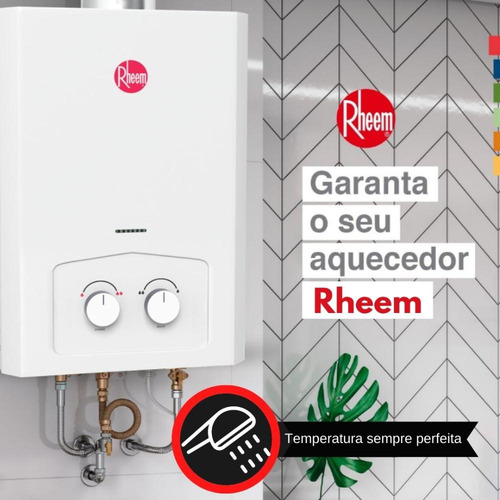 Aquecedor 7 Litros Mecânico Com Sensor De Fluxo Glp Rheem