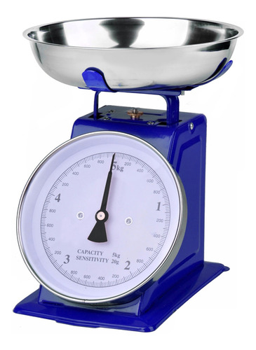  Báscula De Cocina Retro 5 Kg Azul - Ba2002