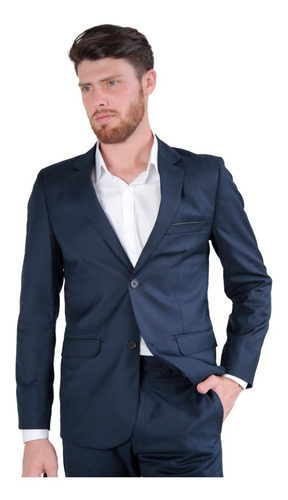 Imagem 4 de 6 de Terno Masculino Alfaiataria Poliviscose Marinho