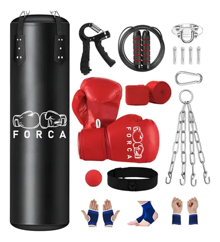 Saco De Pancada Treino Profissional 120cm + Luta Luva Adulta