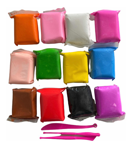 Foamy Moldeable Blister Fomi Con 12 Bolsas Colores.