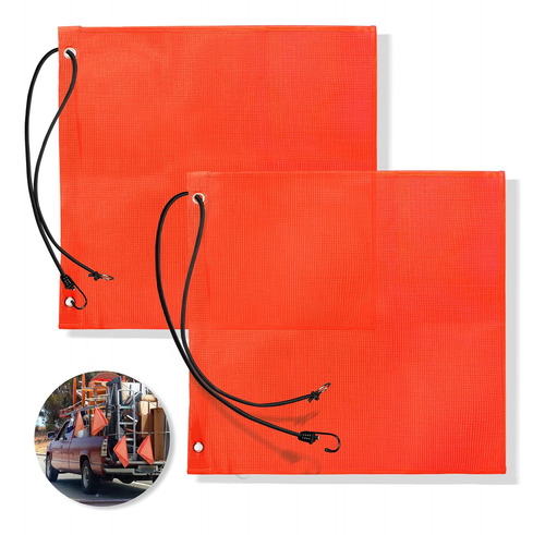 Banderas De Seguridad Naranja De 18 X 18 Pulgadas Para Camio