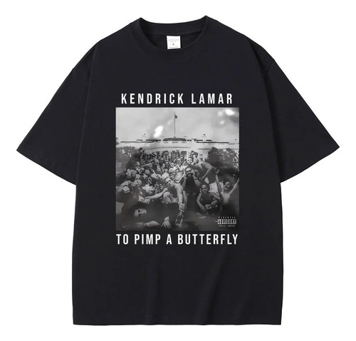 Camiseta De Algodón De Manga Corta Estampada Kendrick Lamar