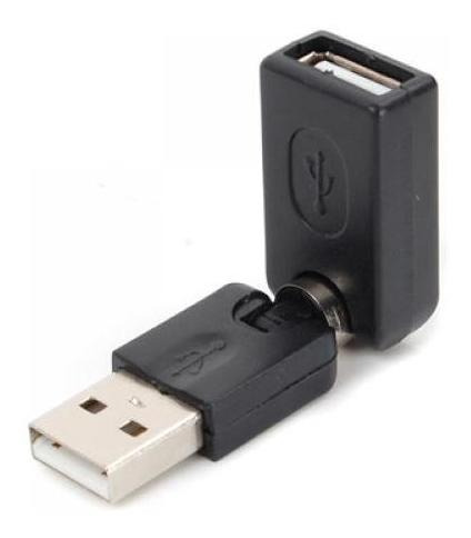 Adaptador De Cabo Giratório Usb Macho Para Usb Fêmea