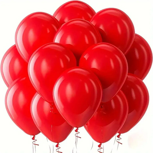 Bolsa X25 Globos Látex Perlados 10 Color Deco Cotillón Rojo