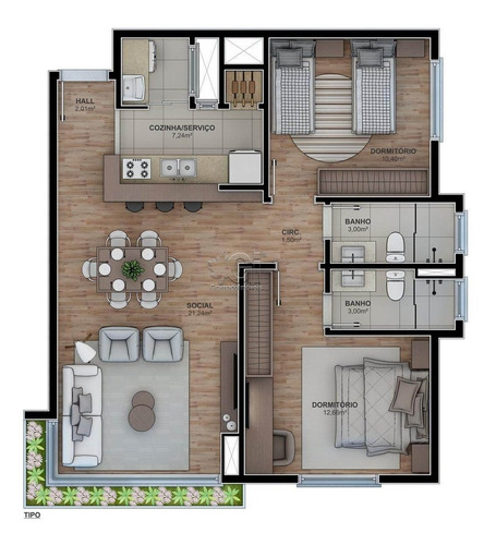 Imagem 8 de 10 de Apartamento - Carazal - Ref: 1547 - V-2341