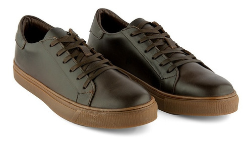 Tenis Urbano Para Caballero Estilo Sneaker Piel Genuina