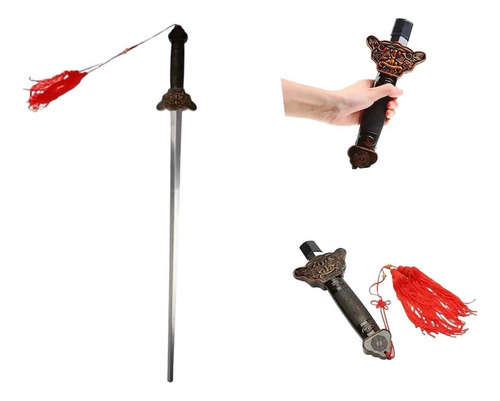 Espada De Utileria Arma Medieval Estilo Chino Retraible 85cm